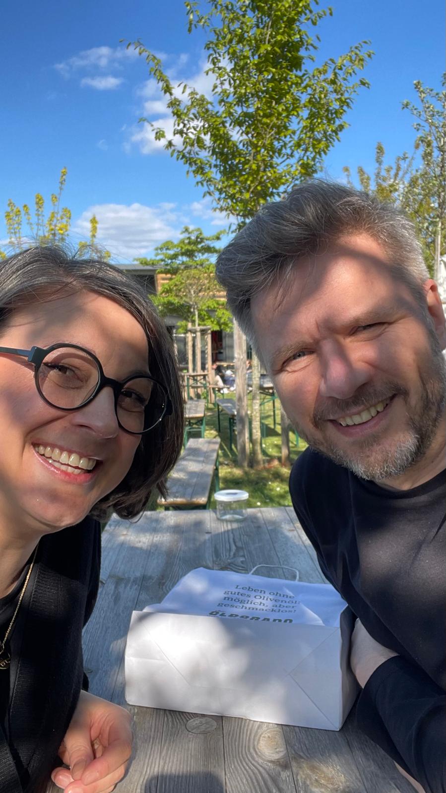 Ralf Nuppenau und Nina Ubeda Cruz beim letzten Mentoringtag